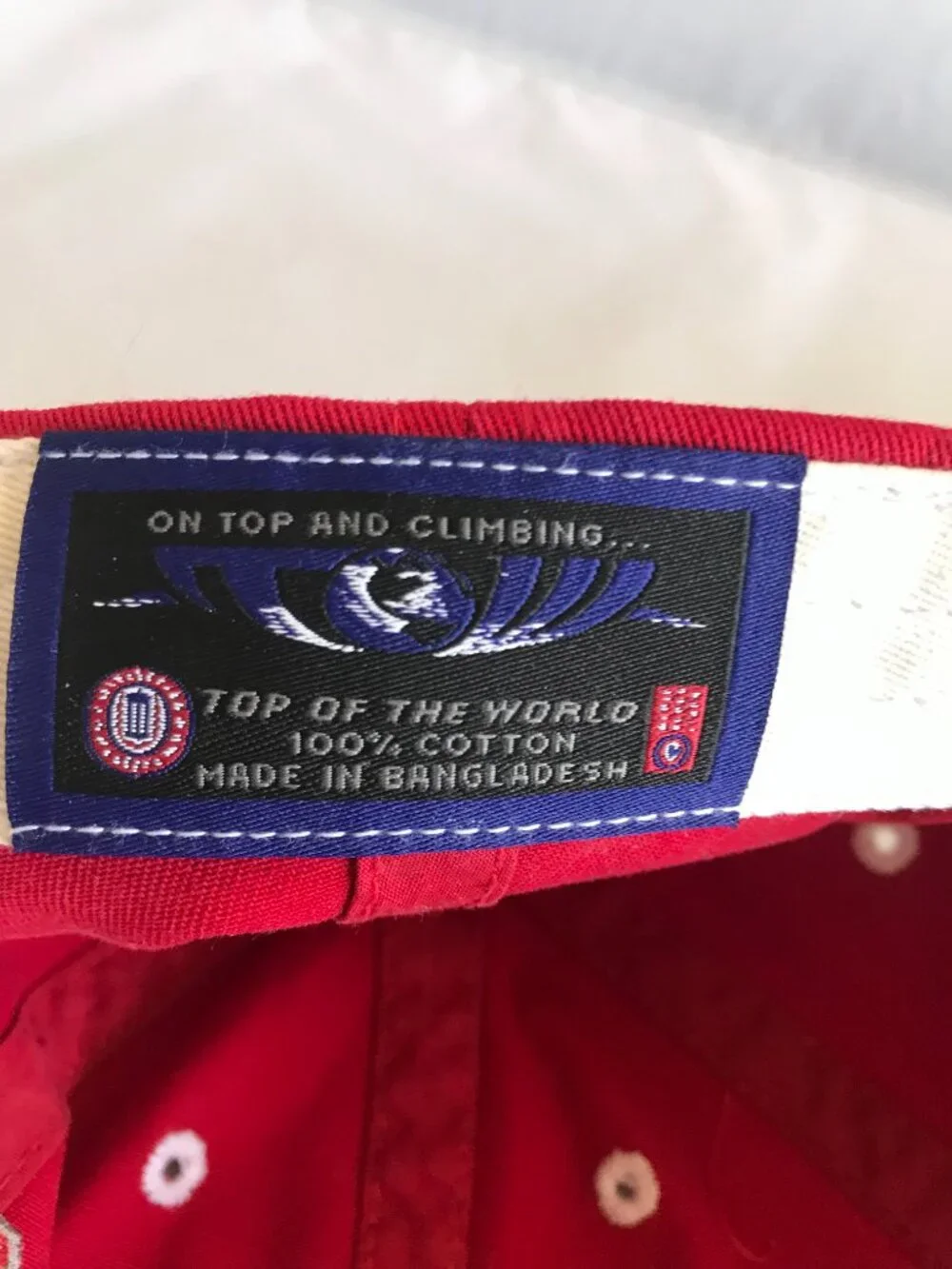Ohio State Buckeyes Hat Red Baseball Cap Adj. Buckle Top of the World